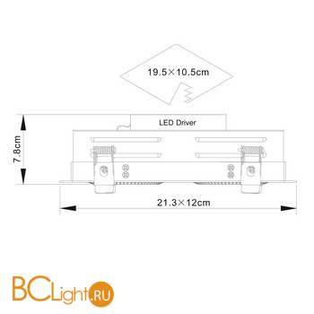 Встраиваемый спот (точечный светильник) Arte Lamp Studio A3007PL-2WH - Схема
