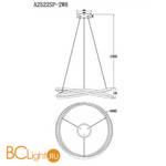 Подвесной светильник Arte Lamp Swing A2522SP-2WH - Схема