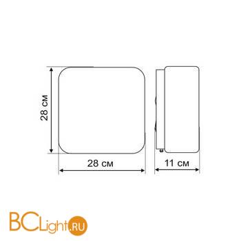 Потолочный светильник Arte Lamp TABLET A7428PL-2WH - Схема