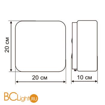 Потолочный светильник Arte Lamp Tablet A7420PL-1WH - Схема