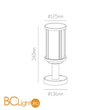 Садово-парковый фонарь Arte Lamp Toronto A1036FN-1BK - Схема