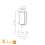 Садово-парковый фонарь Arte Lamp Toronto A1036FN-1BK - Схема