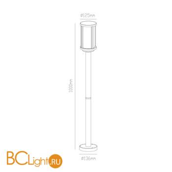 Садово-парковый фонарь Arte Lamp Toronto A1036PA-1BK - Схема