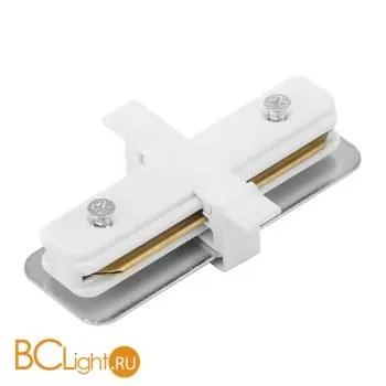 Прямой коннектор для встраиваемого 1-фазного шинопровода Arte Lamp Track Accessories A130133 белый