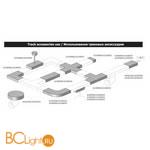 Однофазный шинопровод Arte Lamp Track accessories A540206 2м черный - Схема