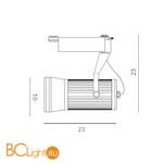 Трековый светильник Arte Lamp Track lights A6330PL-1BK - Схема