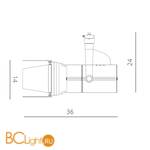 Трековый светильник Arte Lamp Track lights A6312PL-1BK - Схема