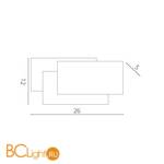 Настенный светильник Arte Lamp Trio A1718AP-1WH - Схема