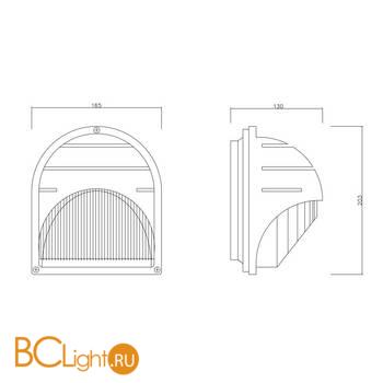 Настенный уличный светильник Arte Lamp URBAN A2802AL-1GY - Схема