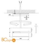 Накладной потолочный точечный светильник (спот) Arte Lamp Vela A2511PL-1WH - Схема
