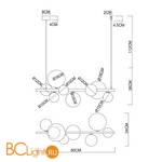 Люстра Arte Lamp Vincent A7790SP-15BK - Схема