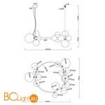 Люстра Arte Lamp Vincent A7790SP-15GO - Схема