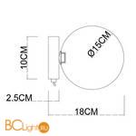 Настенный светильник Arte Lamp Vincent A7790AP-1GO - Схема