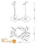 Люстра Arte Lamp Vincent A7790SP-10GO - Схема