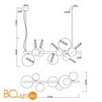 Подвесной светильник Arte Lamp Vincent A7790SP-8GO - Схема