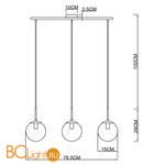 Подвесной светильник Arte Lamp Volare A1915SP-3AB - Схема