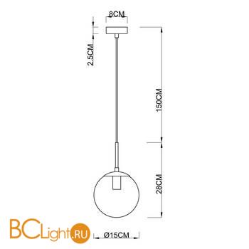 Подвесной светильник Arte Lamp Volare A1565SP-1PB - Схема