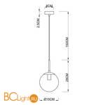 Подвесной светильник Arte Lamp Volare A1565SP-1PB - Схема