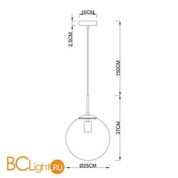 Подвесной светильник Arte Lamp Volare A1561SP-1PB - Схема
