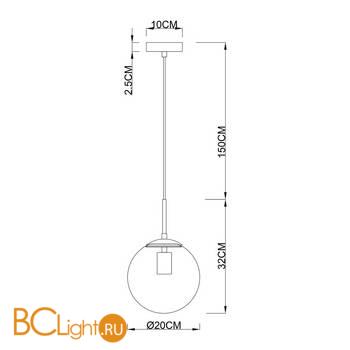 Подвесной светильник Arte Lamp Volare A1920SP-1CC - Схема