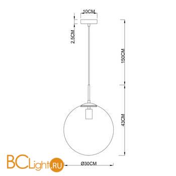 Подвесной светильник Arte Lamp Volare A1930SP-1CC - Схема