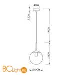 Подвесной светильник Arte Lamp Volare A1915SP-1CC - Схема