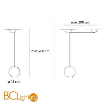 Подвесной светильник Artemide Aggregato A033100+A089410+A086000 - Схема