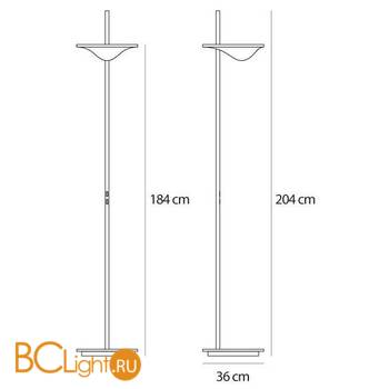 Напольный светильник Artemide Alcatraz 1745010A - Схема