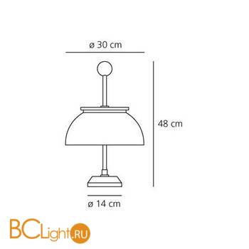 Настольный светильник Artemide Alfa 0026010A - Схема