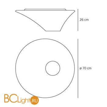 Потолочный светильник Artemide Alicudi 1156010A - Схема