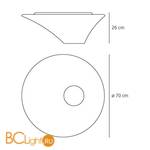 Потолочный светильник Artemide Alicudi 1156010A - Схема