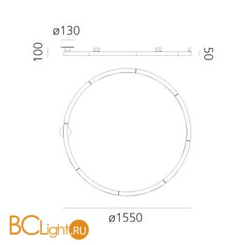Потолочный светильник Artemide Alphabet 1429000A - Схема
