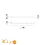 Потолочный светильник Artemide Alphabet 1427000A - Схема