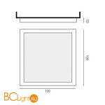 Настенно-потолочный светильник Artemide Altrove 1352050A+1339010A - Схема