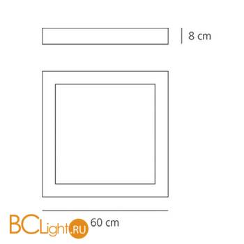 Настенно-потолочный светильник Artemide Altrove 600 1538010A - Схема