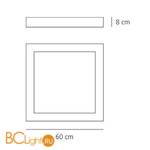 Настенно-потолочный светильник Artemide Altrove 600 1538010A - Схема