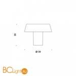 Настольный светильник Artemide Amami DX0110A00 - Схема