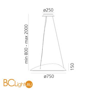 Подвесной светильник Artemide Ameluna 1401010A - Схема