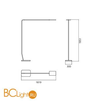 Напольный светильник Artemide 90° Home 1931010A - Схема