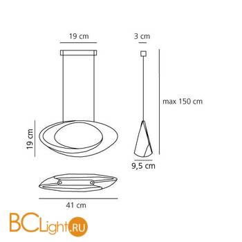 Подвесной светильник Artemide Cabildo 1182010A - Схема