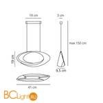 Подвесной светильник Artemide Cabildo 1182010A - Схема