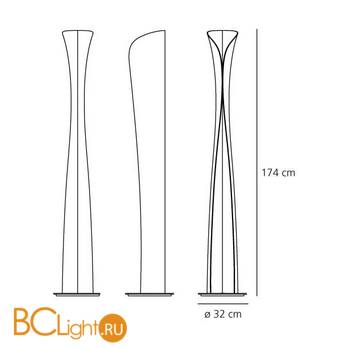 Напольный светильник Artemide Cadmo 1361W20A - Схема