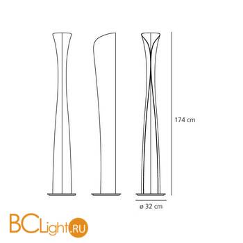 Торшер Artemide Cadmo Black 1368010A - Схема