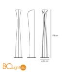 Торшер Artemide Cadmo Black 1368010A - Схема