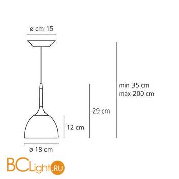 Подвесной светильник Artemide Castore calice sospensione 18 1169010A - Схема