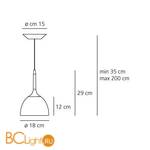 Подвесной светильник Artemide Castore calice sospensione 18 1169010A - Схема