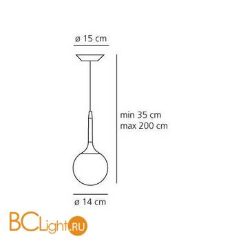 Подвесной светильник Artemide Castore sospensione 14 1045010A - Схема