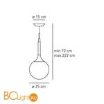 Подвесной светильник Artemide Castore sospensione 25 1053010A - Схема