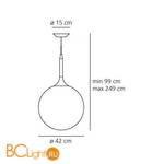 Подвесной светильник Artemide Castore sospensione 42 1051010A - Схема