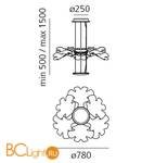 Подвесной светильник Artemide Chlorophilia 1628010APP - Схема